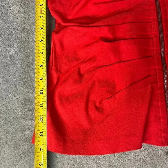 NWT Joseph Ribkoff Ruched Red Front Collared Zipper Jacket - Picture 13 of 14